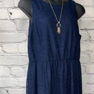 Navy blue lace dress